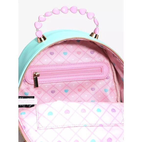 Sanrio Emo Kyun Plaid Charm Mini Backpack